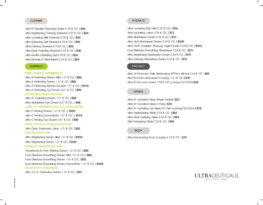 Half Letter Price Sheet
